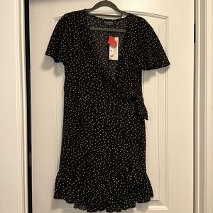 Relipop Surplice Dress Size M Black - Never Worn With Tags